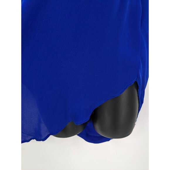 Haute Hippie Sheer Blouse Women Size L 100% Slik Slouch Open Back Preppy Office - Picture 11 of 15